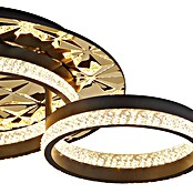Globo LED-Deckenleuchte Della II (L x B x H: 505 x 400 x 140 mm, Gold, Warmweiß) | BAUHAUS