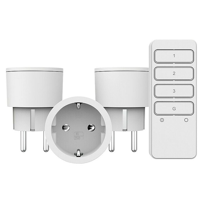KlikAanKlikUit Smart stekkerdoos set (Wit, Max. aansluitvermogen: 2.300 W) | BAUHAUS