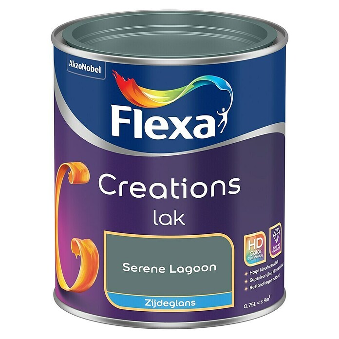 Flexa Creations Kleurlak (Serene Lagoon, Zijdeglans, 750 ml, Op waterbasis) | BAUHAUS