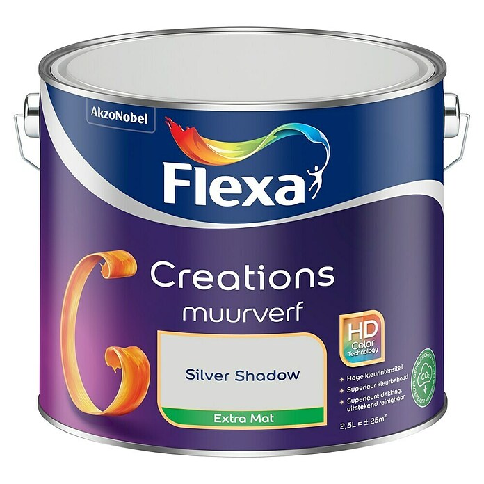 Flexa Creations Muurverf (Silver Shadow, Extra mat, 2,5 l) | BAUHAUS