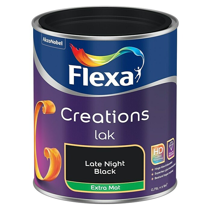 Flexa Creations Kleurlak (Late Night, Extra mat, 750 ml, Op waterbasis) | BAUHAUS