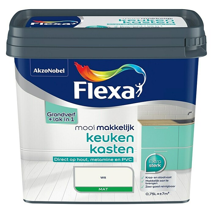 Flexa Mooi Makkelijk Kleurlak (Wit, 750 ml, Mat) | BAUHAUS