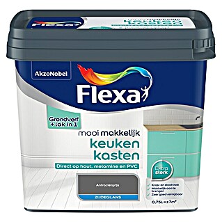 Flexa Mooi Makkelijk Kleurlak (Antraciet, 750 ml, Zijdeglans)