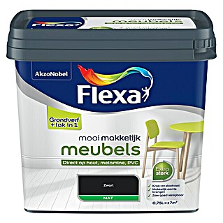 Flexa Mooi Makkelijk Kleurlak (Zwart, Mat, 750 ml)