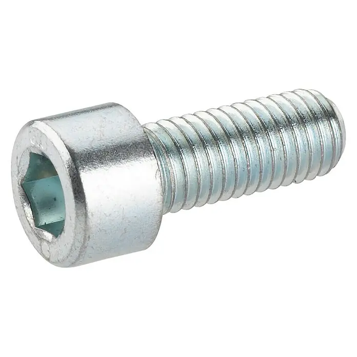 Stabilit Innensechskant-SchraubeGeeignet für: Rückenloch 10,2 mm, 2 Stk. - Nahaufnahme einer silberfarbenen Zylinderschraube mit Innensechskant, ideal für präzise Befestigungen.