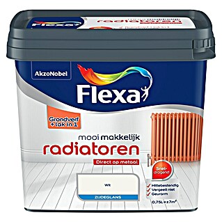 Flexa Mooi Makkelijk Radiatorlak (Wit, Zijdeglans, 750 ml, Op waterbasis)
