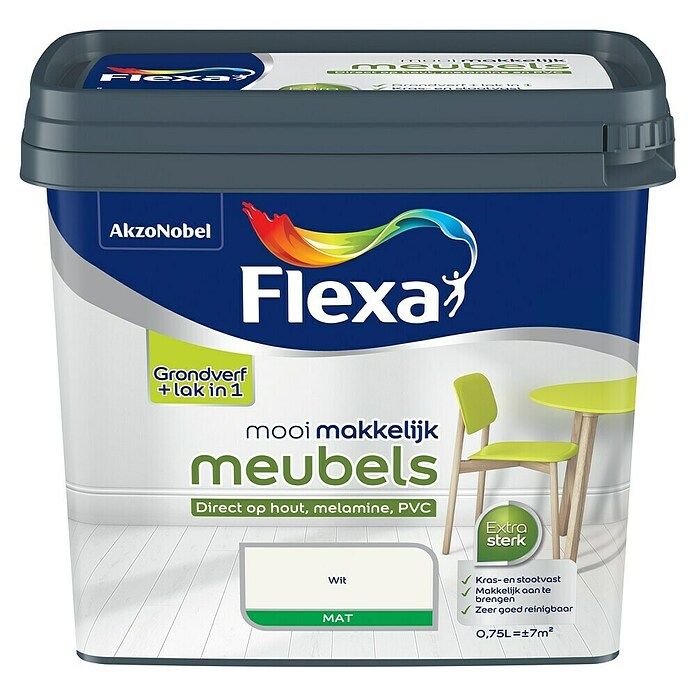 Flexa Mooi Makkelijk Kleurlak (Wit, Mat, 750 ml) | BAUHAUS