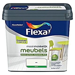 Flexa Mooi Makkelijk Kleurlak (Wit, Mat, 750 ml)