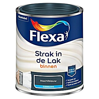 Flexa Strak in de Lak Kleurlak (Nachtblauw, Zijdeglans, Op waterbasis, 750 ml)