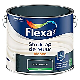 Flexa Strak op de Muur Muurverf (Nachtblauw, Mat, 2,5 l)