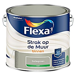 Flexa Strak op de Muur Muurverf (Saliegroen, Mat, 2,5 l)