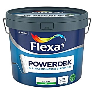 Flexa Powerdek Muurverf (Verkeerswit, Mat, 10 l)