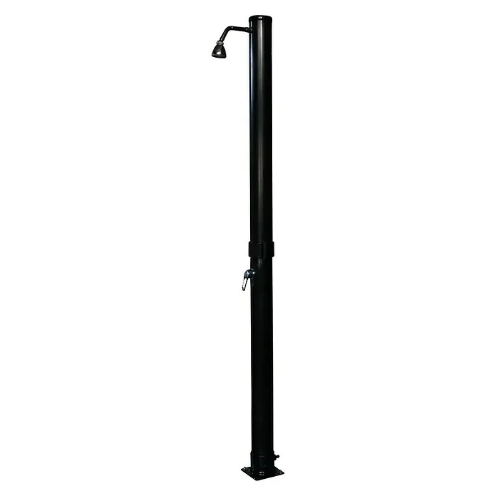 Malibu Solardusche Basic - Höhe: 2,2 m, Kunststoff, Schwarz, 20 l - Schwarze Außendusche mit schlichtem, modernem Design, perfekt für Garten oder Poolbereich. Robuste Materialien sorgen für Langlebigkeit.