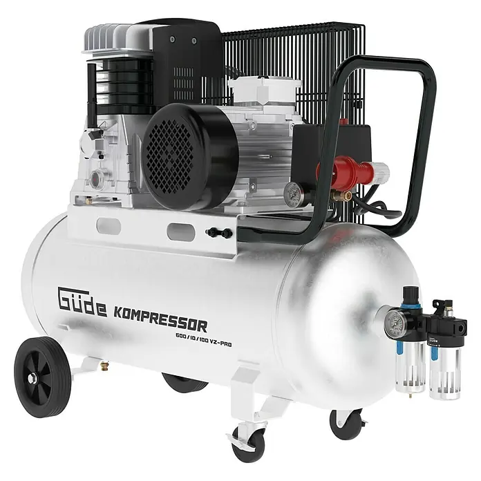Güde Kompressor 600/10/100 VZ-PRO - 4.000 W, Max. Druck: 10 bar, 100 l, Schmierung: Ölgeschmiert - Güde Kompressor 600/10/100 VZ-PRO.
