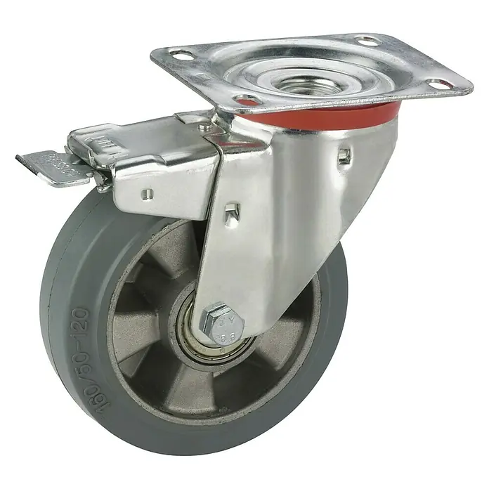 Stabilit TransportgeräterolleDurchmesser Rollen: 160 mm, Traglast: 300 kg, Material Reifen: Elastic-Vollgummi, Mit Platte, Kugellager