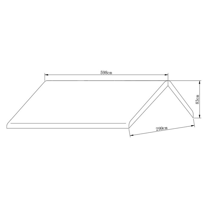 Techo de repuesto (L x An: 600 x 300 cm, Específico para: Carpa con paredes laterales Jambi) | BAUHAUS