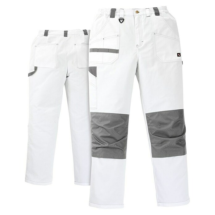 Malerhose (L, Weiß, Polyester)