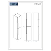 Aquaart Visoka omara Lateral  (Do x Š x V: 30 cm x 34,8 mm x 170 cm, Bela) | 3697 - Badmöbelprogramm Marke | DADC - Möbel | DAD - Badausstattung | DA - Badausstattung/Bäderwelt | D - Sanitär | BAUHAUS