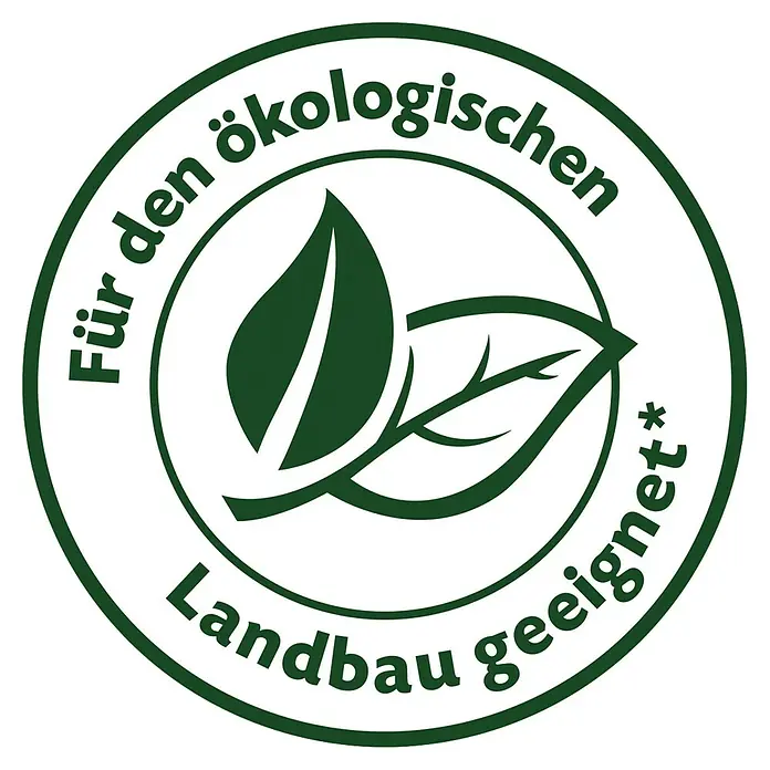 Compo Insektenvernichter Buchsbaumzünsler K.O. RAPID - 75 ml - Logo für Produkte, die für den ökologischen Landbau geeignet sind. Das Zeichen zeigt zwei Blätter in einem grünen Kreis.