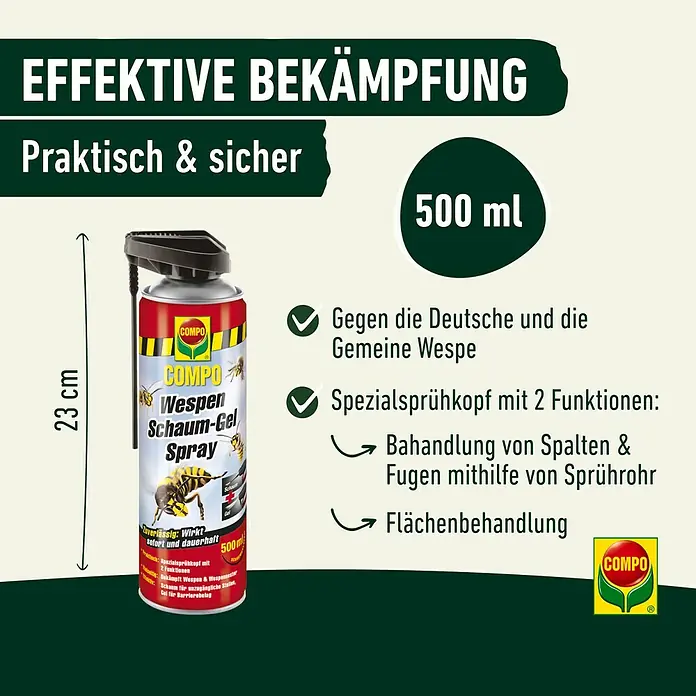 Compo Wespen-Spray Schaum-Gel - 500 ml online kaufen bei BAUHAUS