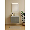 Mueble de lavabo Claire (L x An x Al: 45 x 80 x 50 cm, Gris, 1 seno, salida central, Número de cajones: 2 ud.) | BAUHAUS