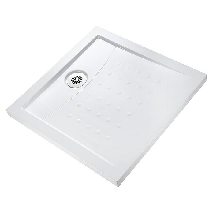 Plato de ducha acrílico (L x An: 80 x 80 cm, Acrílico sanitario, Blanco)