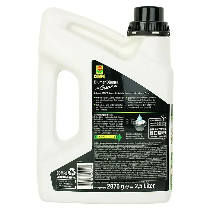 Compo Blumendnger mit Guano - 2,5 l online kaufen bei BAUHAUS
