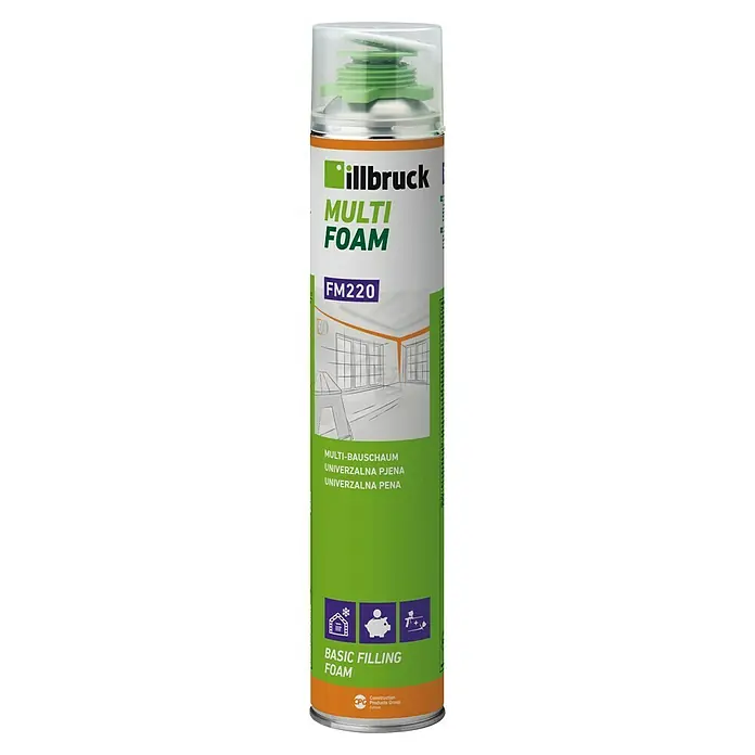 Illbruck Bauschaum FM220 - 750 ml, Kunststoff - Dose Illbruck Multi-Schaum FM220, ein Montageschaum für vielseitige Anwendungen im Bau- und Ausbaubereich.