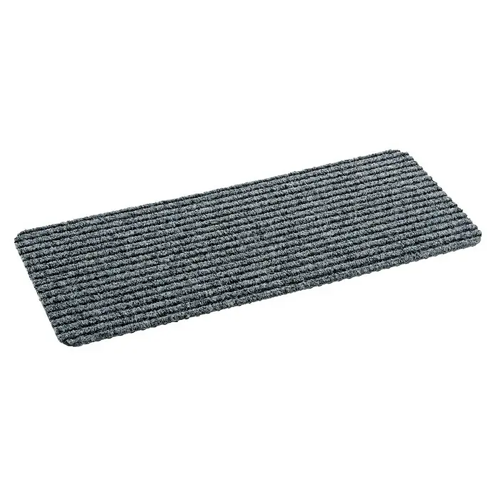 Fußmatte Rib Line Mini Sprint - Grau, 60 x 25 cm, 100 % Polypropylen - Die graue, gerippte Fußmatte fängt Schmutz auf und sorgt für Sauberkeit im Eingangsbereich. Robust und strapazierfähig für den täglichen Gebrauch.