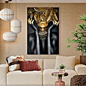 Reinders Glasbild Golden Feathers (Golden Feathers, B x H: 78 x 116 cm) | BAUHAUS