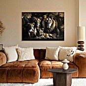 Reinders Glasbild Lion Family (Lion Family, B x H: 78 x 116 cm) | BAUHAUS