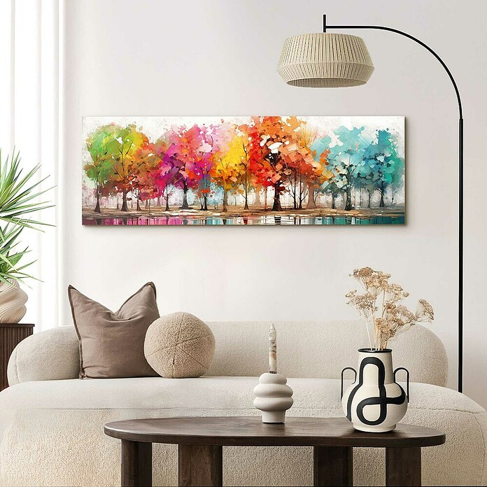 Reinders Glasbild Colour Forest (Colour Forest, B x H: 52 x 156 cm) | BAUHAUS