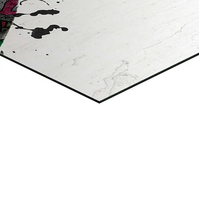 Reinders Glasbild Creation Art - Creation Art, B x H: 52 x 156 cm - Weisse Platte mit Flecken und Marmorierung, die ein modernes und künstlerisches Design bietet. Perfekt als Deko oder Präsentationsfläche.