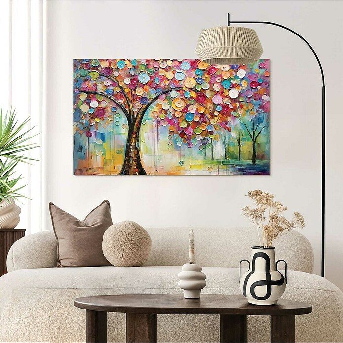 Reinders Glasbild Life Tree Colourful (Life Tree Colourful, B x H: 70 x 118 cm) | BAUHAUS