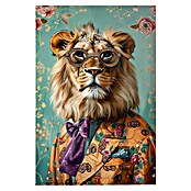 Reinders Glasbild Sophisticated Lion (Sophisticated Lion, B x H: 78 x 116 cm) | BAUHAUS