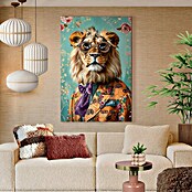 Reinders Glasbild Sophisticated Lion (Sophisticated Lion, B x H: 78 x 116 cm) | BAUHAUS