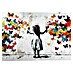 Reinders Glasbild Girl Spraying 