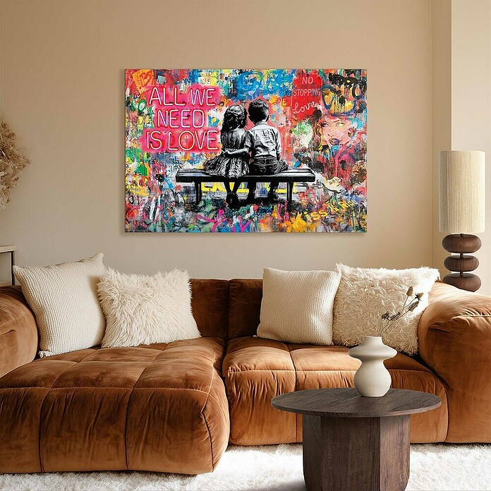 Reinders Glasbild All We need is love (All We need is love, B x H: 78 x 116 cm) | BAUHAUS