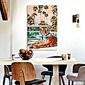Reinders Glasbild Vintage Tiger (Vintage Tiger, B x H: 60 x 90 cm) | BAUHAUS