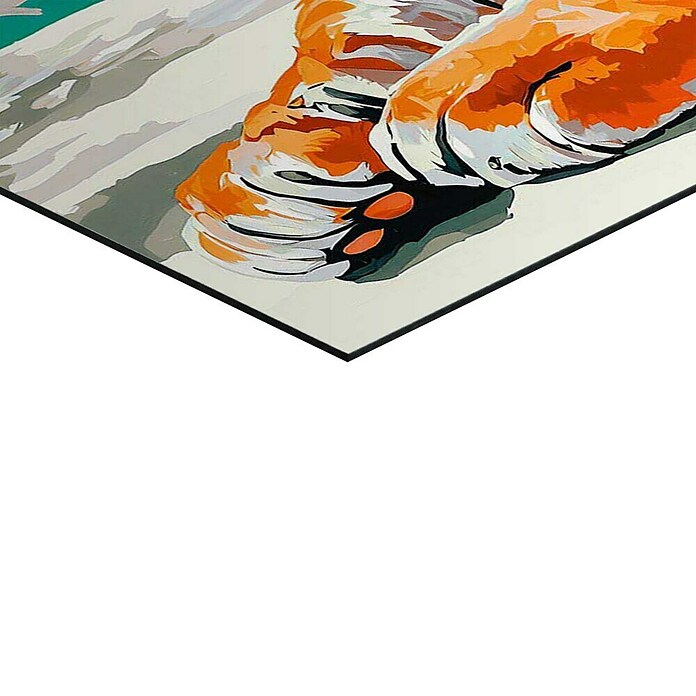 Reinders Glasbild Vintage Tiger (Vintage Tiger, B x H: 60 x 90 cm) | BAUHAUS