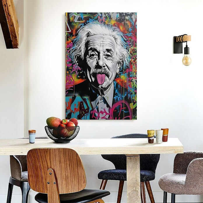 Reinders Glasbild Einstein Tongue (Einstein Tongue, B x H: 60 x 90 cm) | BAUHAUS