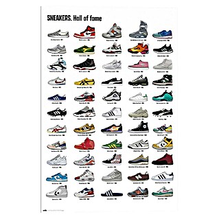 Reinders Glasbild Sneakers Hall of Fame (Sneakers Hall of Fame, B x H: 60 x 90 cm)