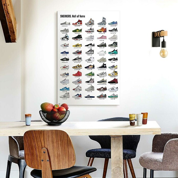 Reinders Glasbild Sneakers Hall of Fame (Sneakers Hall of Fame, B x H: 60 x 90 cm) | BAUHAUS