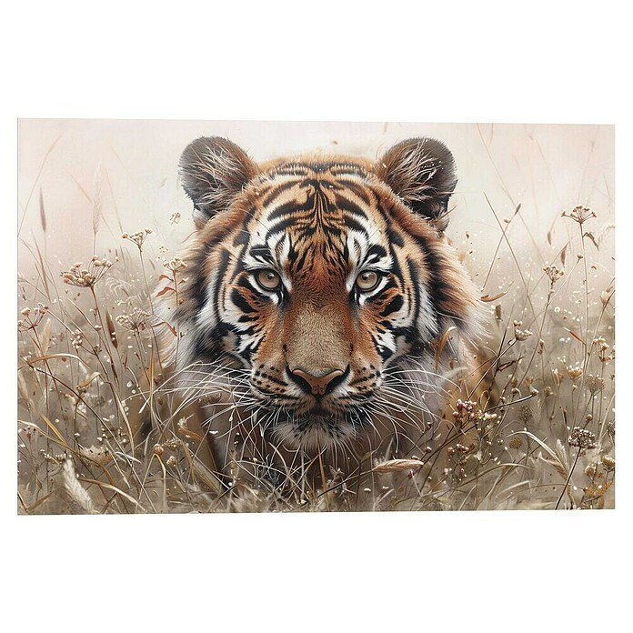 Reinders Glasbild Hunting Tiger (Hunting Tiger, B x H: 60 x 90 cm) | BAUHAUS