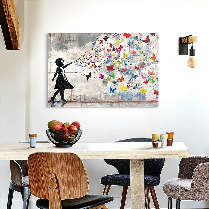 Reinders Glasbild Ballon Girl Bright (Ballon Girl Bright, B x H: 60 x 90 cm) | BAUHAUS