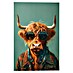 Reinders Glasbild Cool Cow 