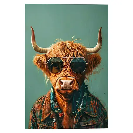 Reinders  Glasbild Cool Cow