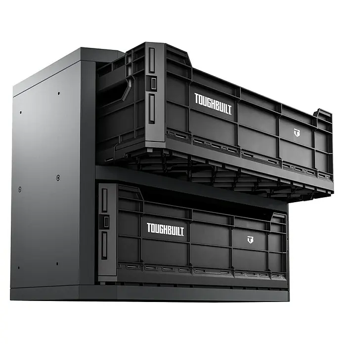 ToughBuilt Armario colgante - L x An x Al: 41 x 71 x 84 cm, Número de cajones: 2 ud., Capacidad de carga: 45 kg - Cajas apiladas ToughBuilt, ideales para organizar el taller o la obra.