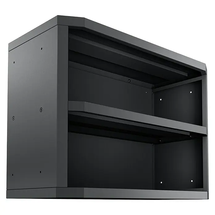 ToughBuilt Armario colgante - L x An x Al: 41 x 71 x 84 cm, Número de cajones: 2 ud., Capacidad de carga: 45 kg - Armario colgante de cocina gris oscuro con dos estantes para utensilios y platos, diseño moderno.