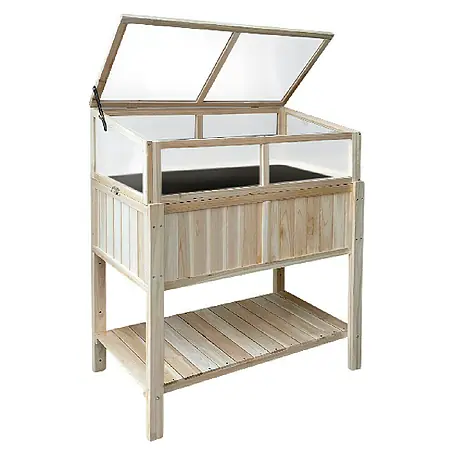 Hochbeet mit Frühbeetaufsatz